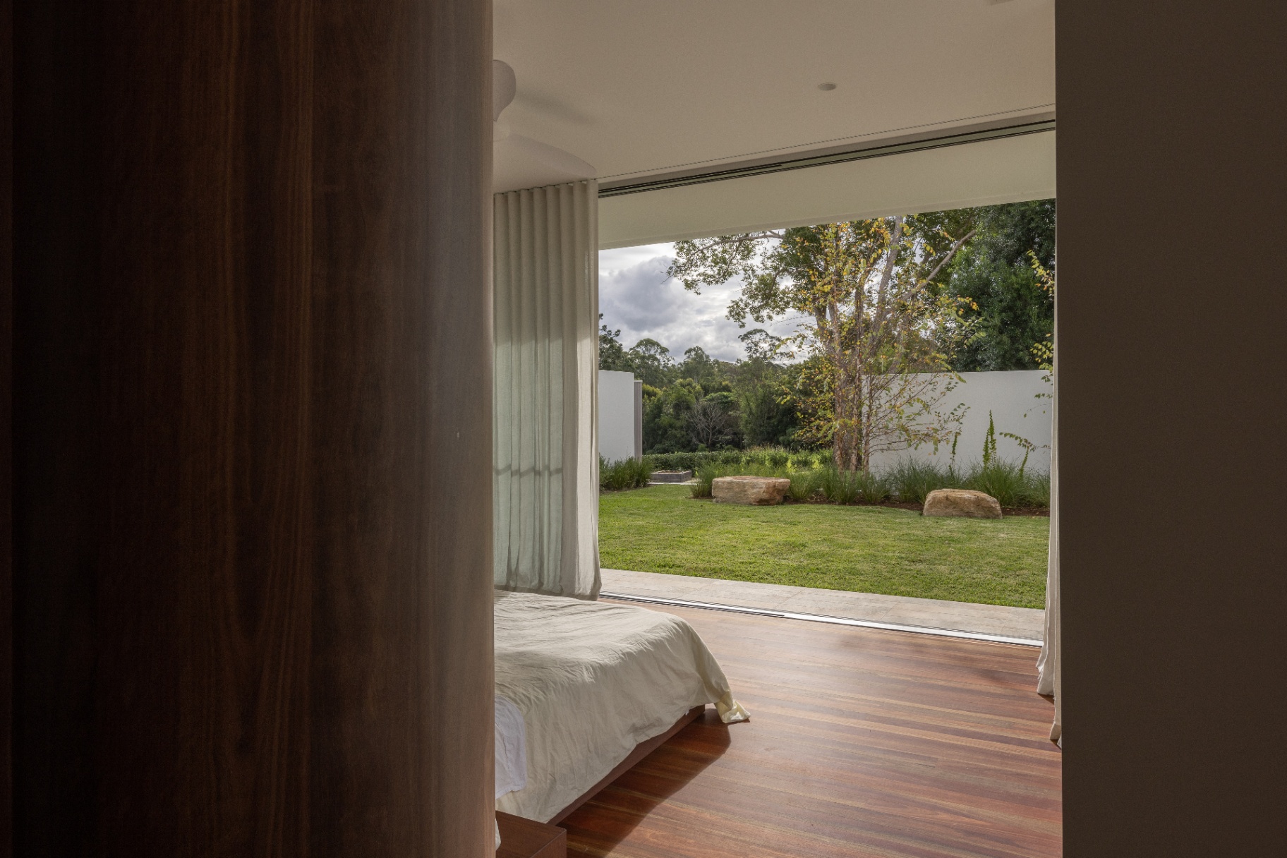 Threshold — looking out to the lawn