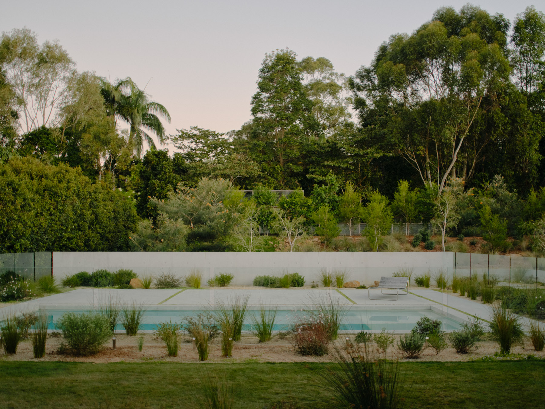 Pool edge, west side